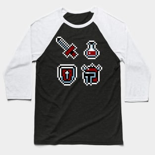 8bit Adventure Items Baseball T-Shirt